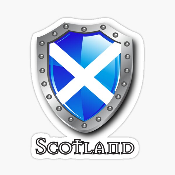 Scotland Saltire Shield Sticker