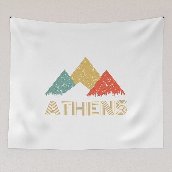 Item preview, Retro City of Athens Mountain Shirt designed and sold by Theodore Cory.