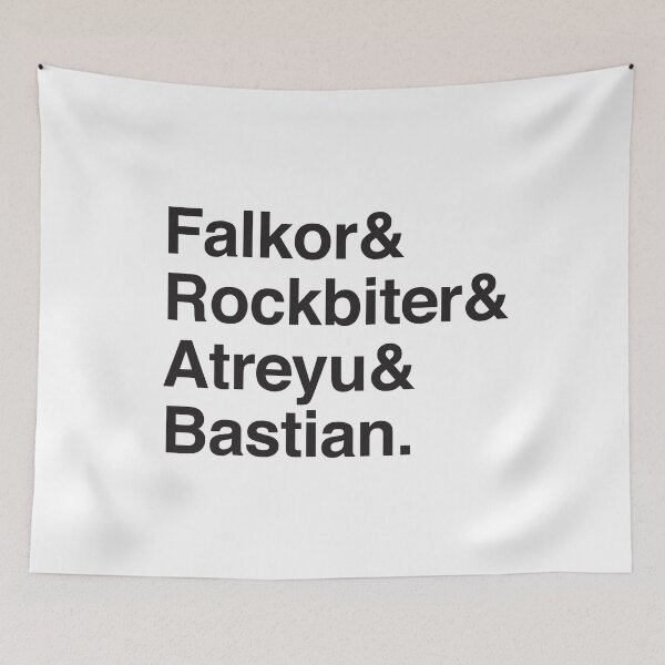 Item preview, Falkor and Rockbiter and Atreyu and Bastian designed and sold by thetypographer.
