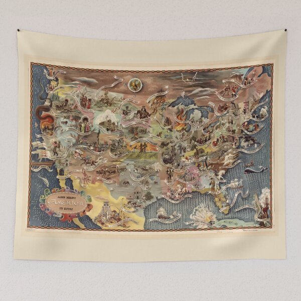 Item preview, Bohrod's America, its history, Map (1946) designed and sold by allhistory.