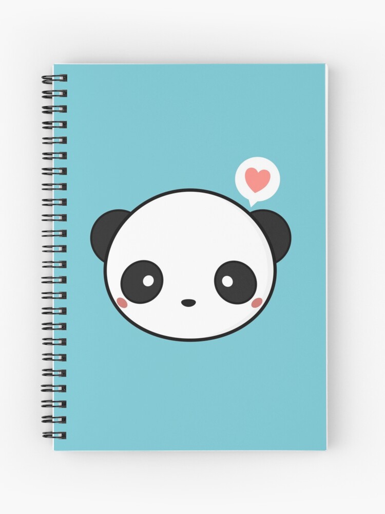 Kawaii Cute Panda  Spiral Notebook for Sale by wordsberry