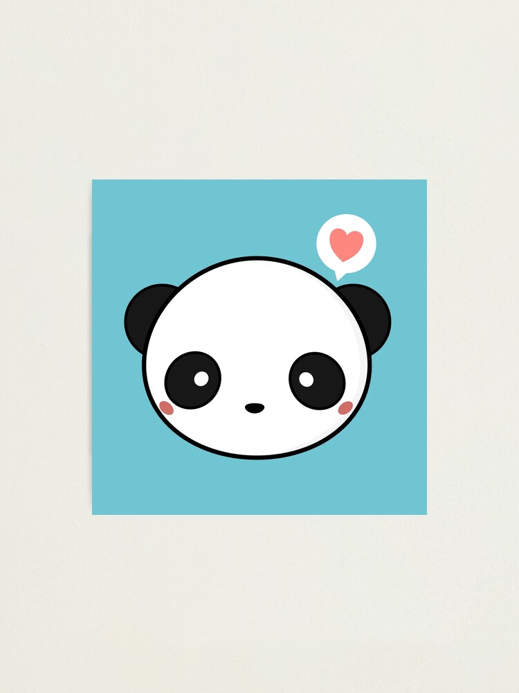 cute panda kawaii chibi | Photographic Print