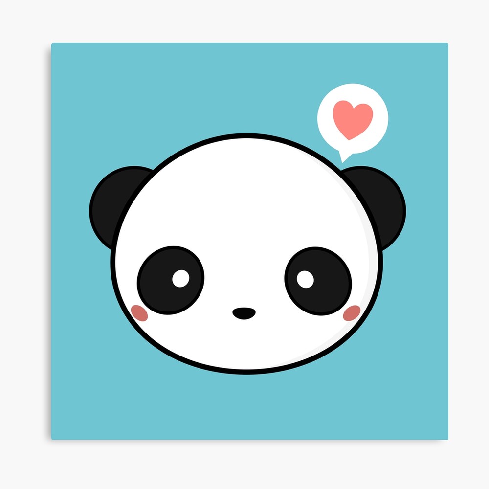 Kawaii Cute Panda Photographic Print By Wordsberry Redbubble