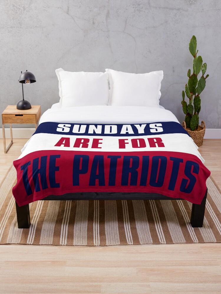 Sundays Are For The Patriots New England Throw Blanket By Elhefe