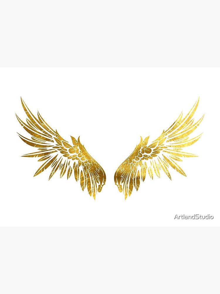 Golden Angel Wings Printed Backdrop