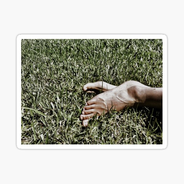 Sunny toes in the grass Sticker