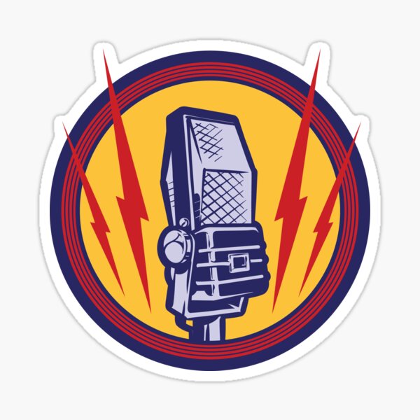 Vintage Microphone Sticker