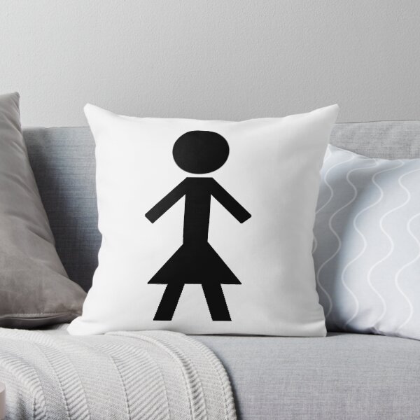 NT Woman - White Throw Pillow