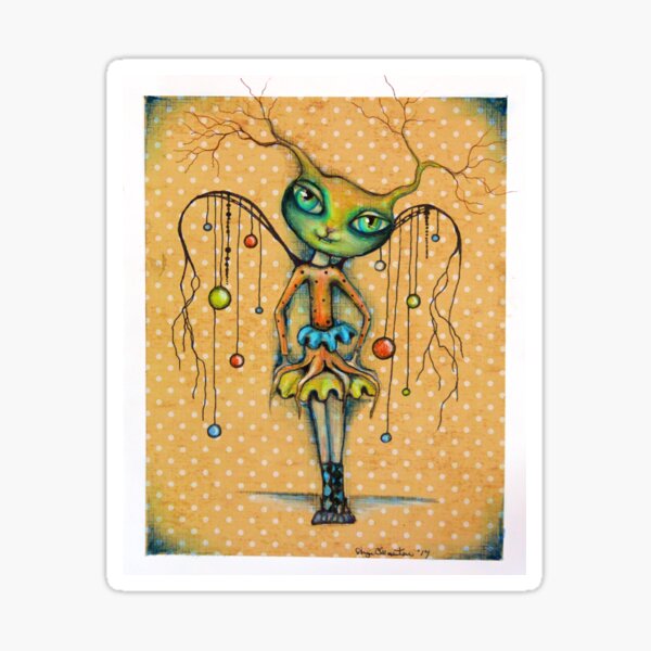 Babycat Angel2 - art by ANGIECLEMENTINE Sticker