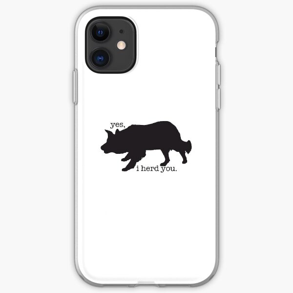 border collie herding sticker iPhone Soft Case