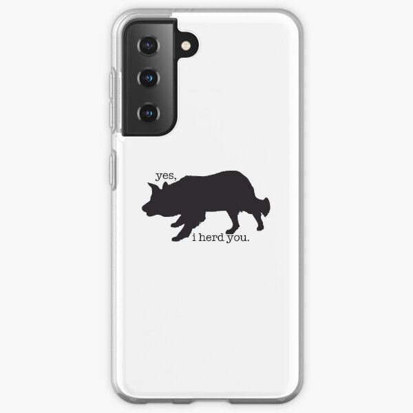 border collie herding sticker Samsung Galaxy Soft Case