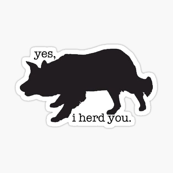 Item preview, border collie herding sticker  designed and sold by eldrury.