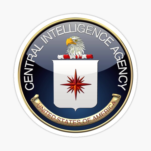 Central Intelligence Agency - CIA Emblem 3D on Blue Velvet Sticker