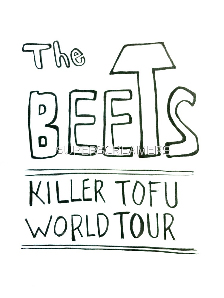 "THE BEETS Killer Tofu Design" Sticker for Sale by SUPERSCREAMERS