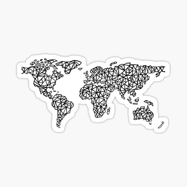 Aperçu de l'œuvre Carte du monde blanc créée et vendue par Bridget Davidson.