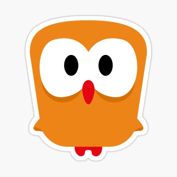 eule gelb, owl Sticker