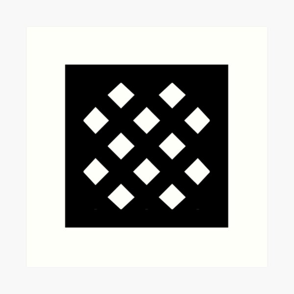 Unicode Character “▩” (U+25A9) ▩ Name: Square with Diagonal Crosshatch Fill Art Print