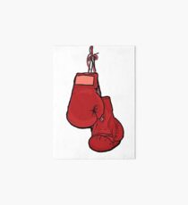 Lámina de exposición Colgando guantes de boxeo rojos