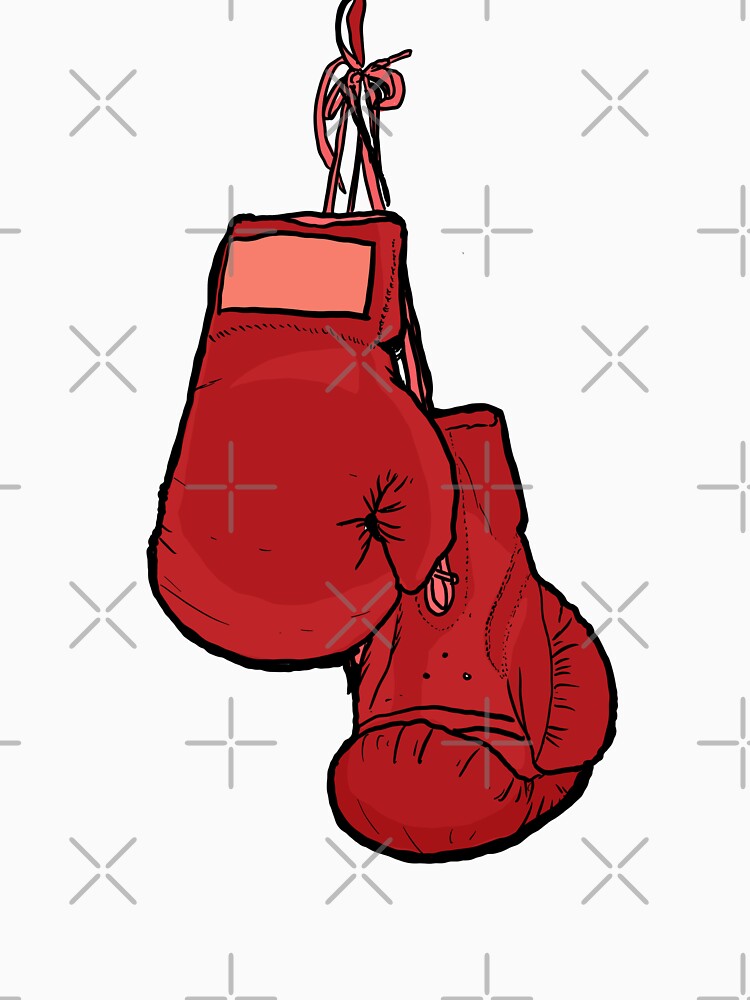 Hanging Red Boxing Gloves by Beyond-the-ring