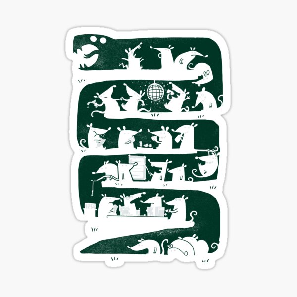 There is a party in my snake Sticker