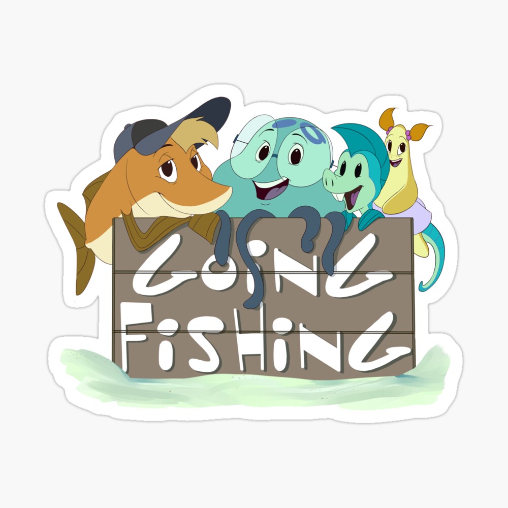 Help! I'm a Fish - Going Fishing Sticker for Sale by AbbyStabby