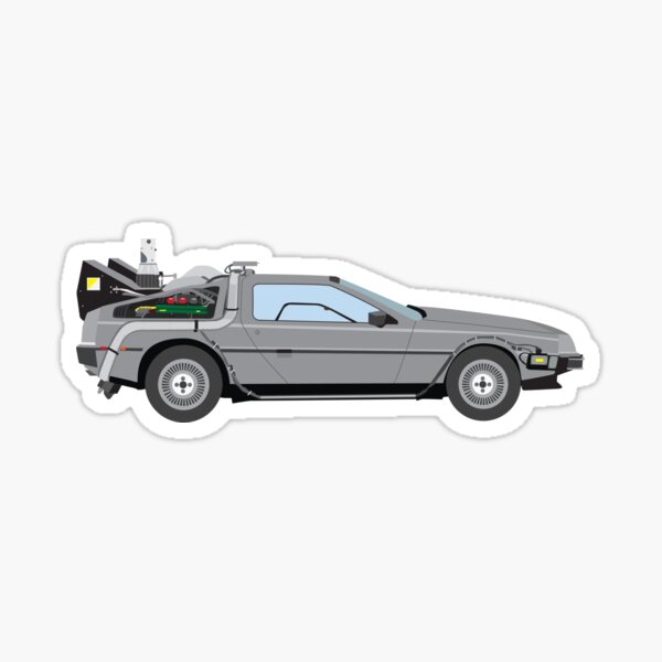 The Delorean Back To The Future Sticker