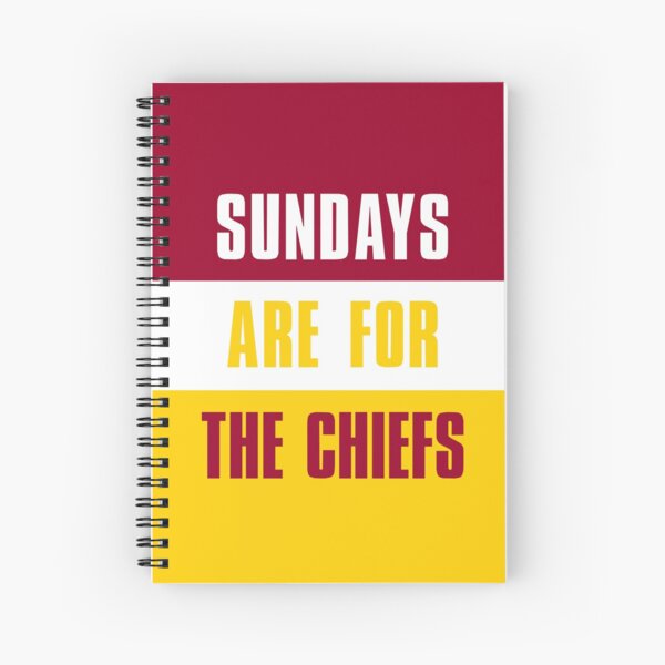 Sundays are for The Chiefs, Kansas City Spiral Notebook
