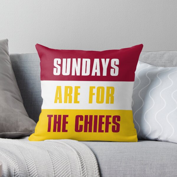 Sundays are for The Chiefs, Kansas City Throw Pillow