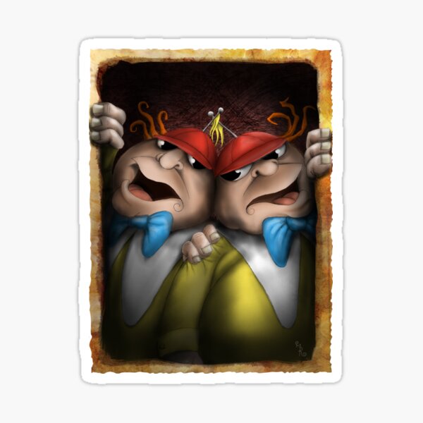 tweedle dum and dumber - alice in wonderland Sticker