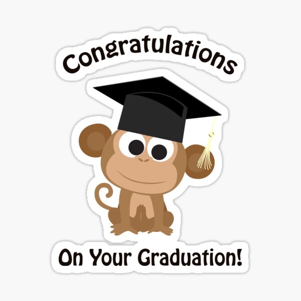 Item preview, Congratulations on your Graduation Monkey designed and sold by Eggtooth.