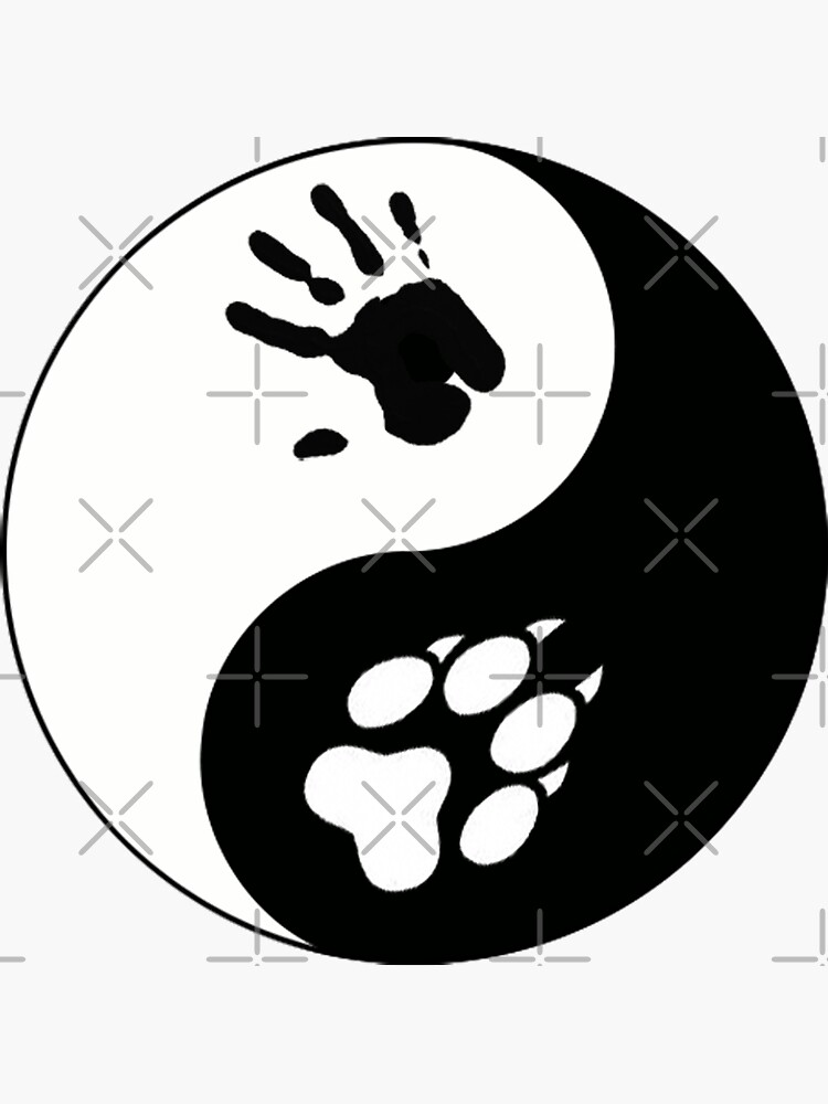 Wolf Therian Ying Yang Sticker For Sale By Tygerwolfe Redbubble