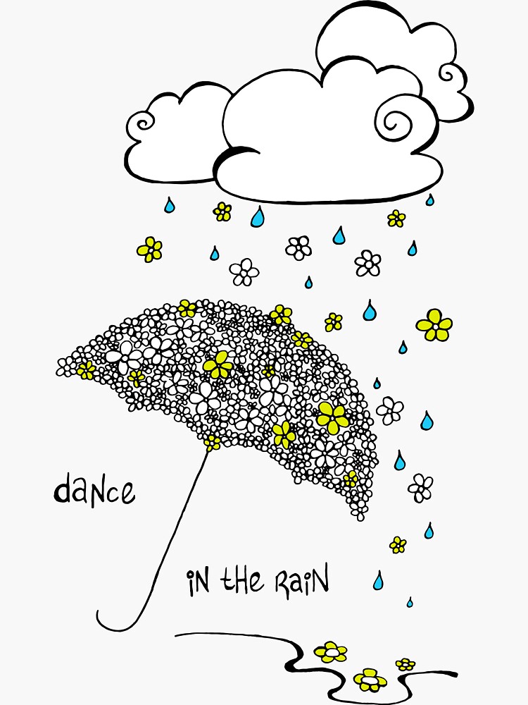 "Dance in the rain" Sticker for Sale by Bellabomb33 Redbubble