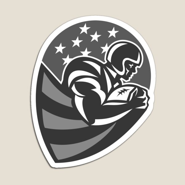 Item preview, American Football Running With Ball Grayscale designed and sold by patrimonio.