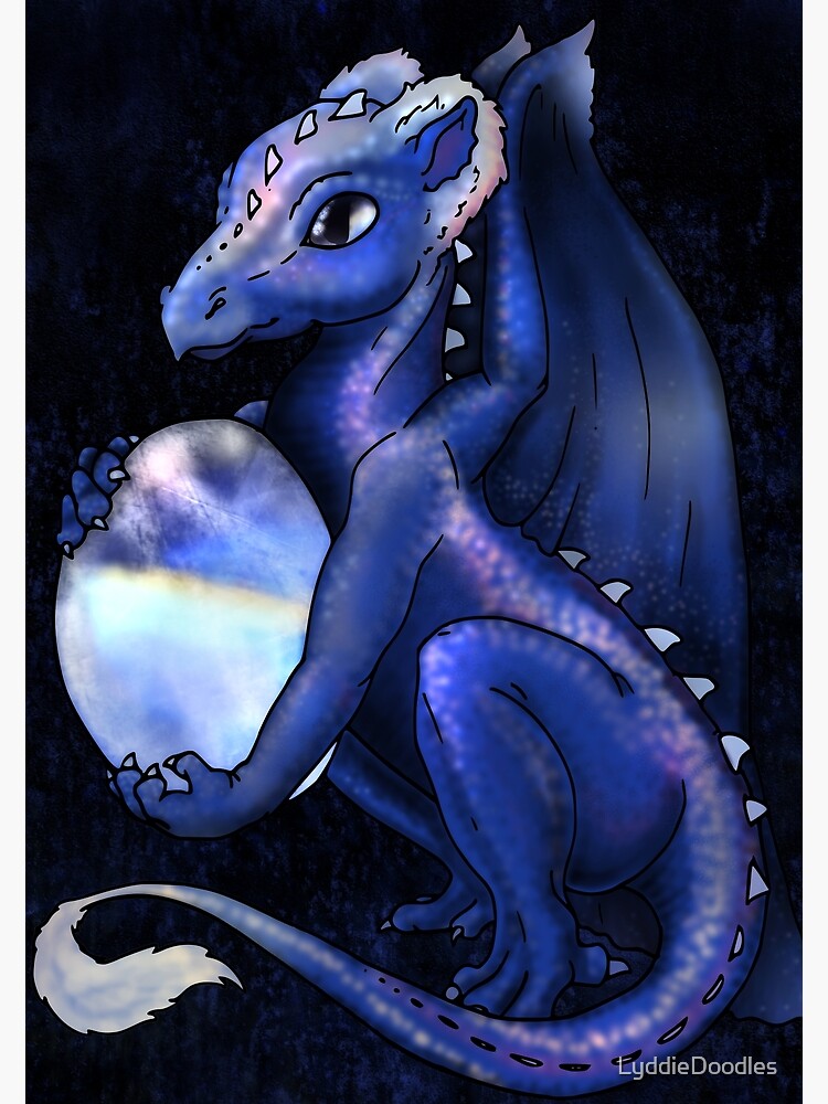 "Moonstone Dragon" Poster for Sale by LyddieDoodles Redbubble