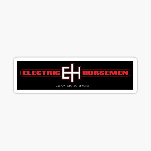 Electric Horsemen - Custom Electric Bikes black sticker Sticker