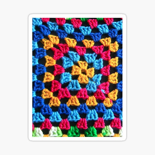 Granny Crochet Throw Sticker