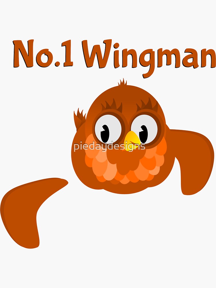 No1 Wingman Broken Wing Sticker For Sale By Piedaydesigns Redbubble