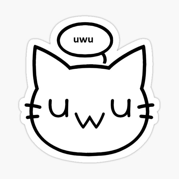 Uwu Emoji Face Stickers Redbubble