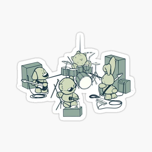 Teddy Band Sticker