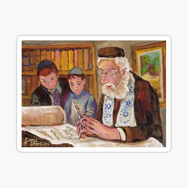 Item preview, PAINTINGS OF JEWISH CULTURE THE TORAH LESSON  designed and sold by Carole  Spandau.