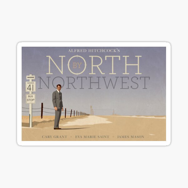 North by Northwest alternative movie poster Sticker
