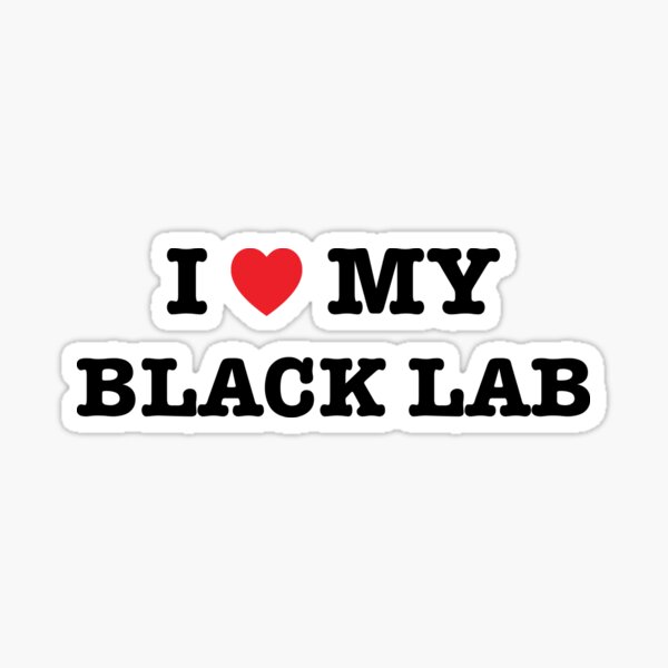 I Heart My Black Lab Sticker