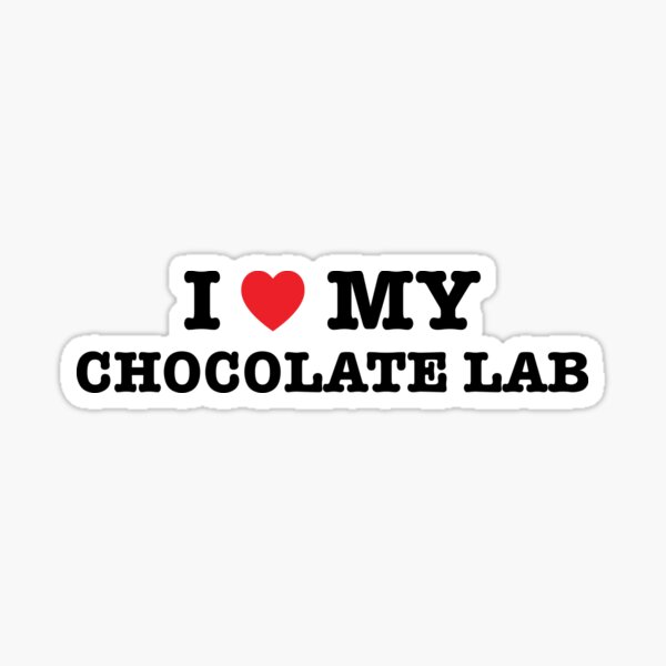I Heart My Chocolate Lab Sticker