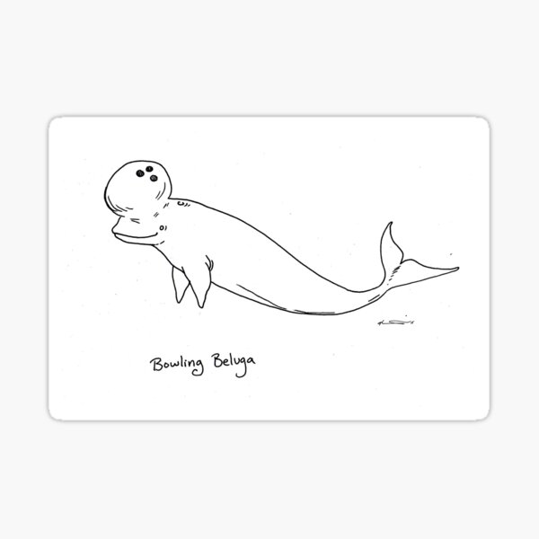 Bowling Beluga Sticker