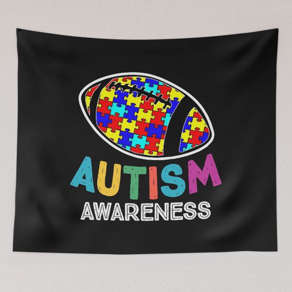 Item preview, Autism Awareness Football designed and sold by Bendthetrend.