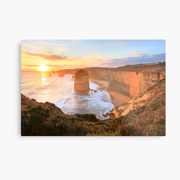 Twelve Apostles Sunset, Great Ocean Road, Australia Metal Print