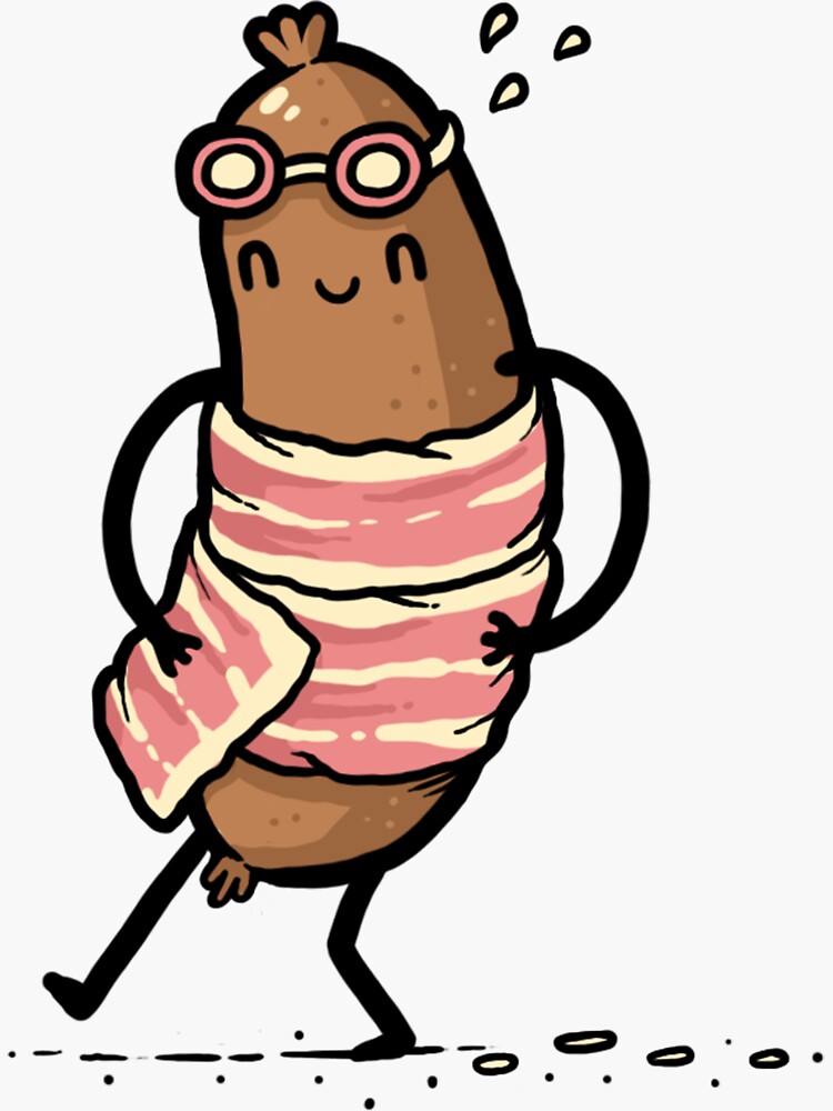 "Pigs in blankets" Sticker for Sale by Randyotter Redbubble