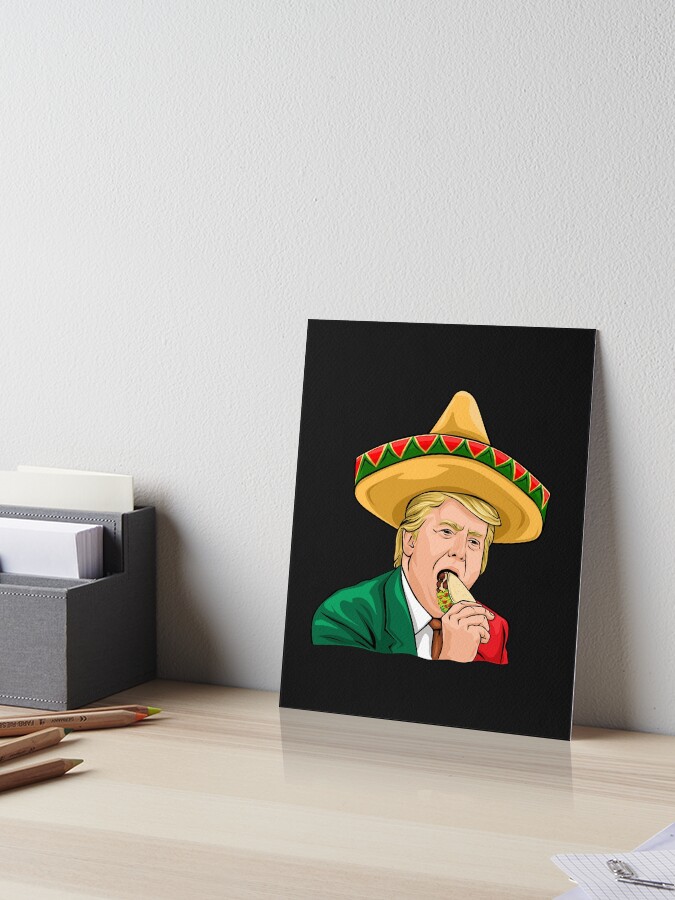 Donald Trump Taco Sombrero Vinyl Decal - Cinco De Mayo Political Humor Sticker 5 Inches