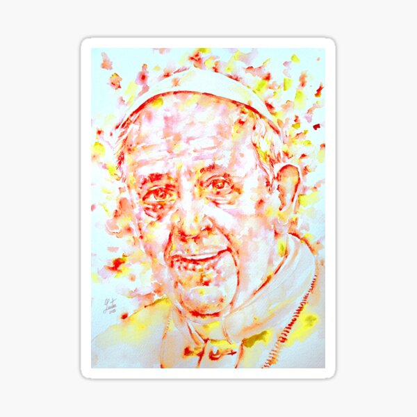 Item preview, POPE FRANCIS - watercolor portrait.1 designed and sold by lautir.