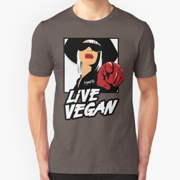 VeganChic ~ Live Vegan Slim Fit T-Shirt